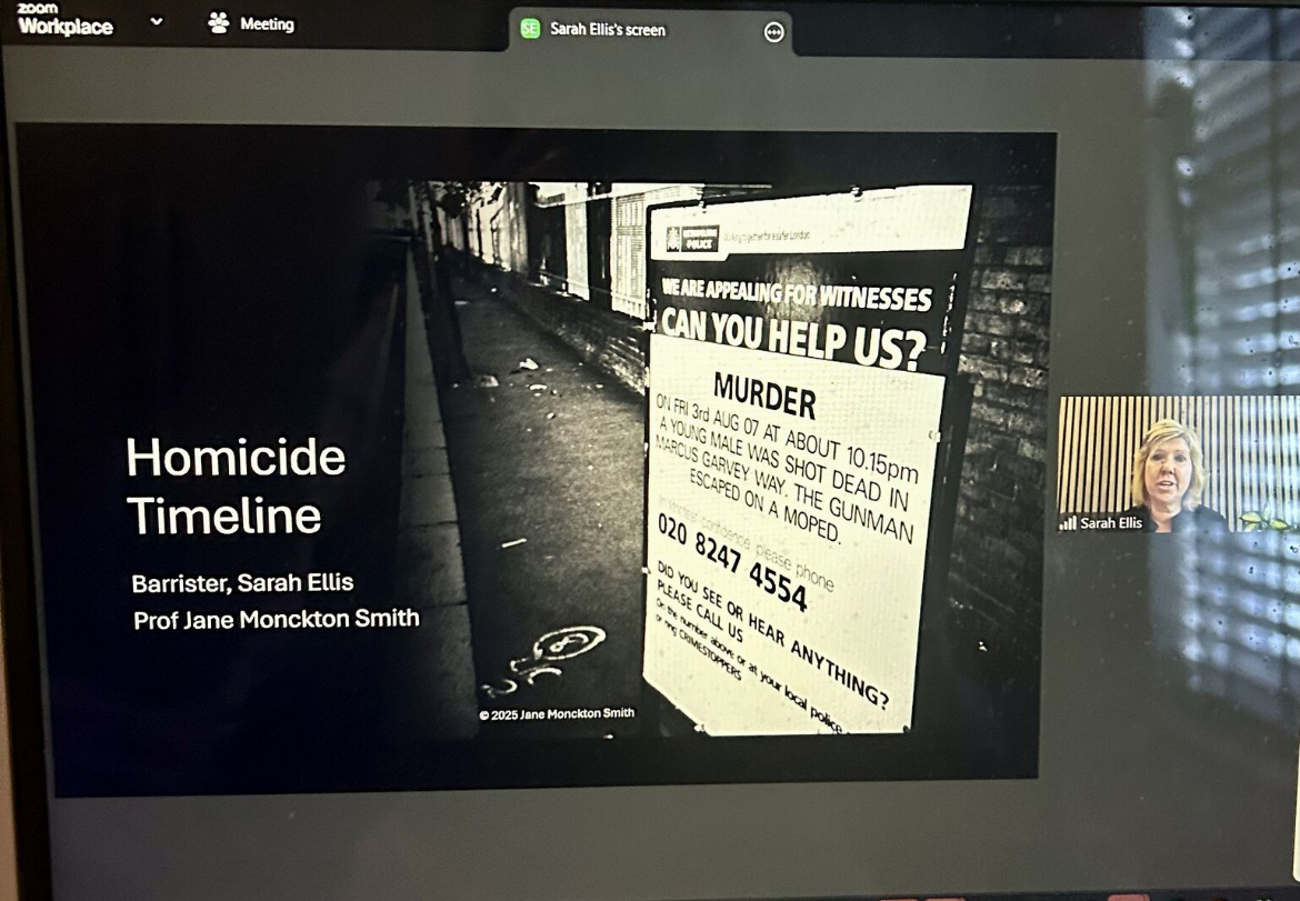 Photograph of webinar